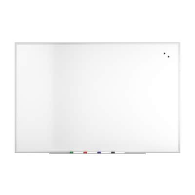 TRU RED™ Magnetic Steel Dry Erase Board, Satin Frame, 6' x 4' (TR61177)