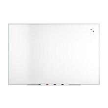 TRU RED™ Magnetic Steel Dry Erase Board, Satin Frame, 6 x 4 (TR61177)