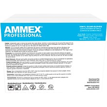 Ammex Professional VPF Powder Free Vinyl Exam Gloves, Latex-Free, Clear, Small, 100/Box (VPF62100)