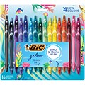 BIC Gel-ocity Quick Dry Retractable Gel Pens, Medium Point, 0.7mm, Assorted Inks, 16/Pack (RGLCGA16-