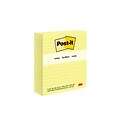 Post-it Notes, 3 x 5, Canary Collection, Lined, 100 Sheet/Pad, 12 Pads/Pack (635YW)