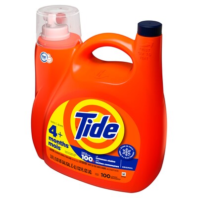 Tide HE Liquid Laundry Detergent, Original Scent, 100 Loads, 132 fl oz. (12101)