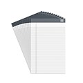 TRU RED™ Notepads, 5 x 8, Narrow Ruled, White, 50 Sheets/Pad, 12 Pads/Pack (TR57360)