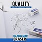 Pentel Hi-Polymer Latex Free Block Eraser, White, 3/Pack (ZEH10BP3)