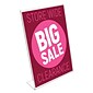 Deflecto Classic Image Slanted Sign Holder, 8.5" x 11", Clear Plastic (69701)