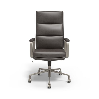 Union & Scale™ Industria 3-40C Ergonomic Bonded Leather Swivel Manager Chair, Gray (HG-70081)