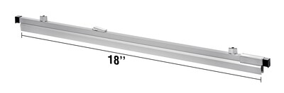 AdirOffice Hanging Blueprint Clamp Holder, 18", Silver Aluminum, 12/Pack (ADI6016-2)
