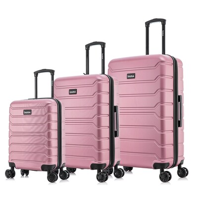 InUSA Trend 3-Piece Hardside Spinner Luggage Set, Rose Gold (IUTRESML-ROS)