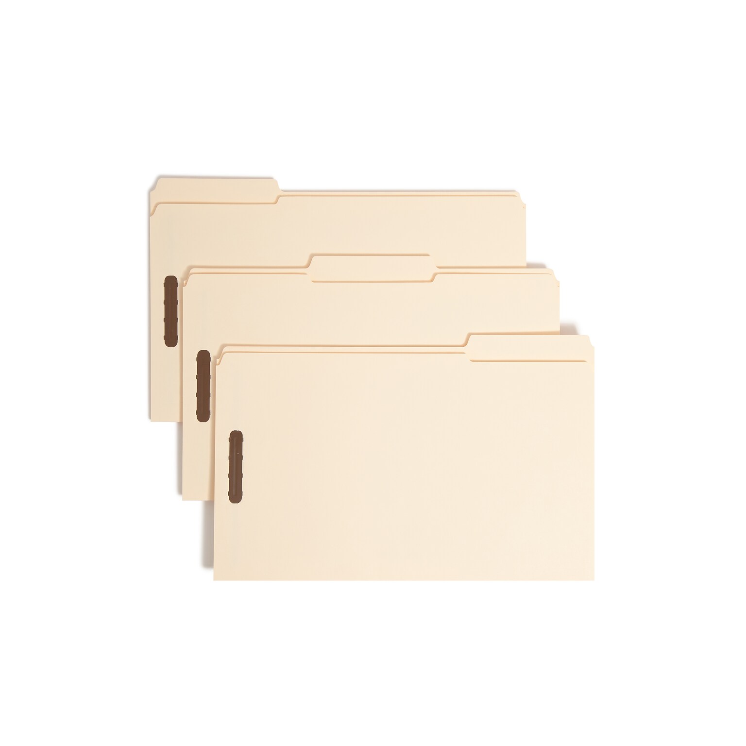 Smead Fastener File Folders, 2 Fasteners, Reinforced 1/3-Cut Tab, Legal Size, Manila, 50/Box (19537)