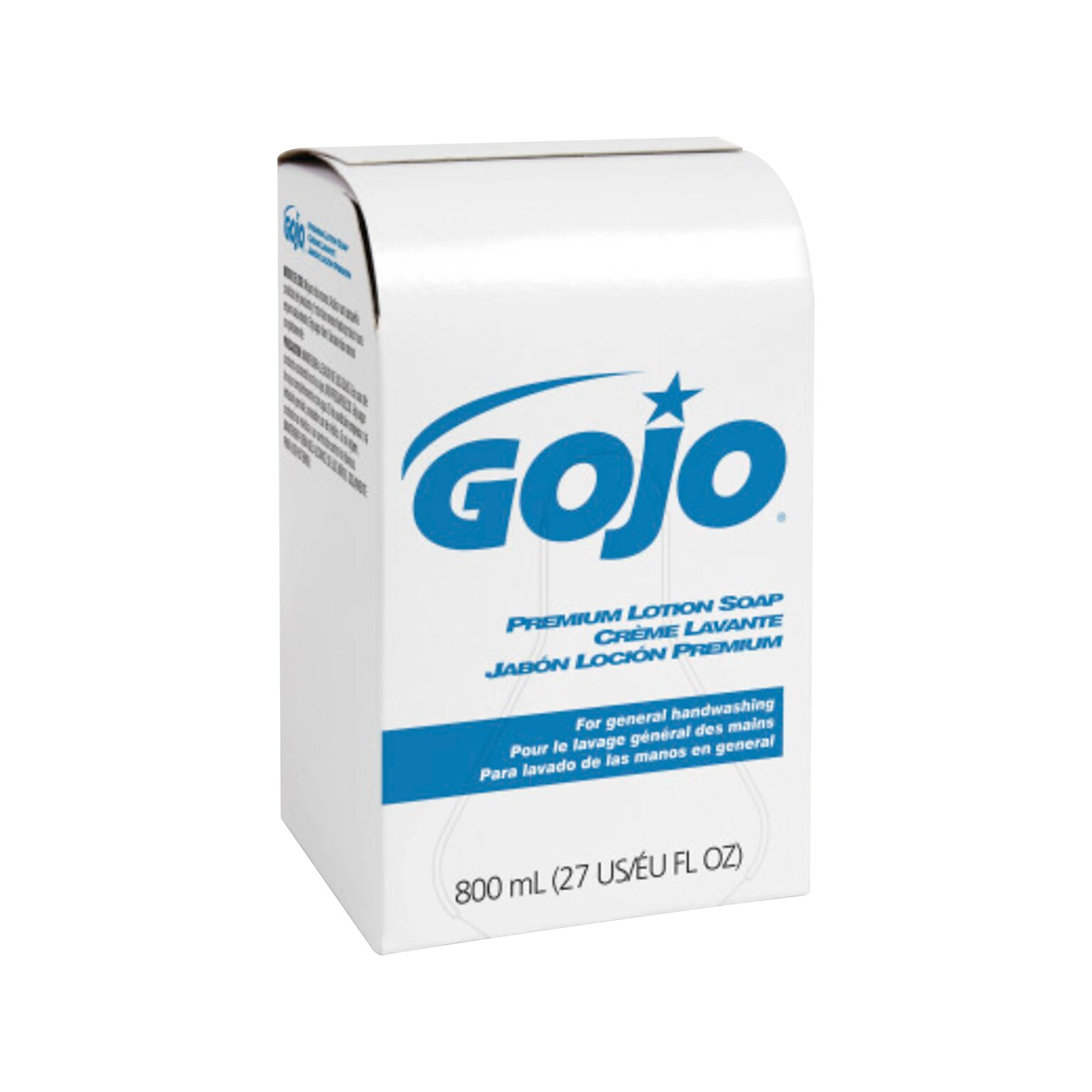 GOJO Premium Liquid Hand Soap Refill for 800 Series 9106-12 Dispenser, Waterfall Scent, 12/Carton (9106-12)
