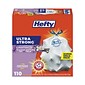 Hefty® Ultra Strong Scented Tall White Kitchen Bags, 13 gal, 0.9 mil, 23.75" x 24.88", White, 110/Box