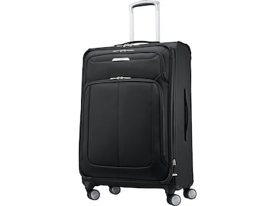 Samsonite SoLyte DLX Polyester 4-Wheel Spinner Luggage, Midnight Black (123568-1548)