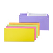 Staples EasyClose #10 Business Envelopes, 4 1/8 x 9 1/2, Assorted, 50/Pack (23431)