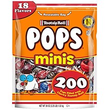 Tootsie Roll Pops Miniature Lollipops, Assorted Flavors, 36 oz., 200 Pieces (CRM04200)