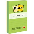 Post-it Notes, 4 x 6, Floral Fantasy Collection, Lined, 100 Sheet/Pad, 3 Pads/Pack (6603AU)