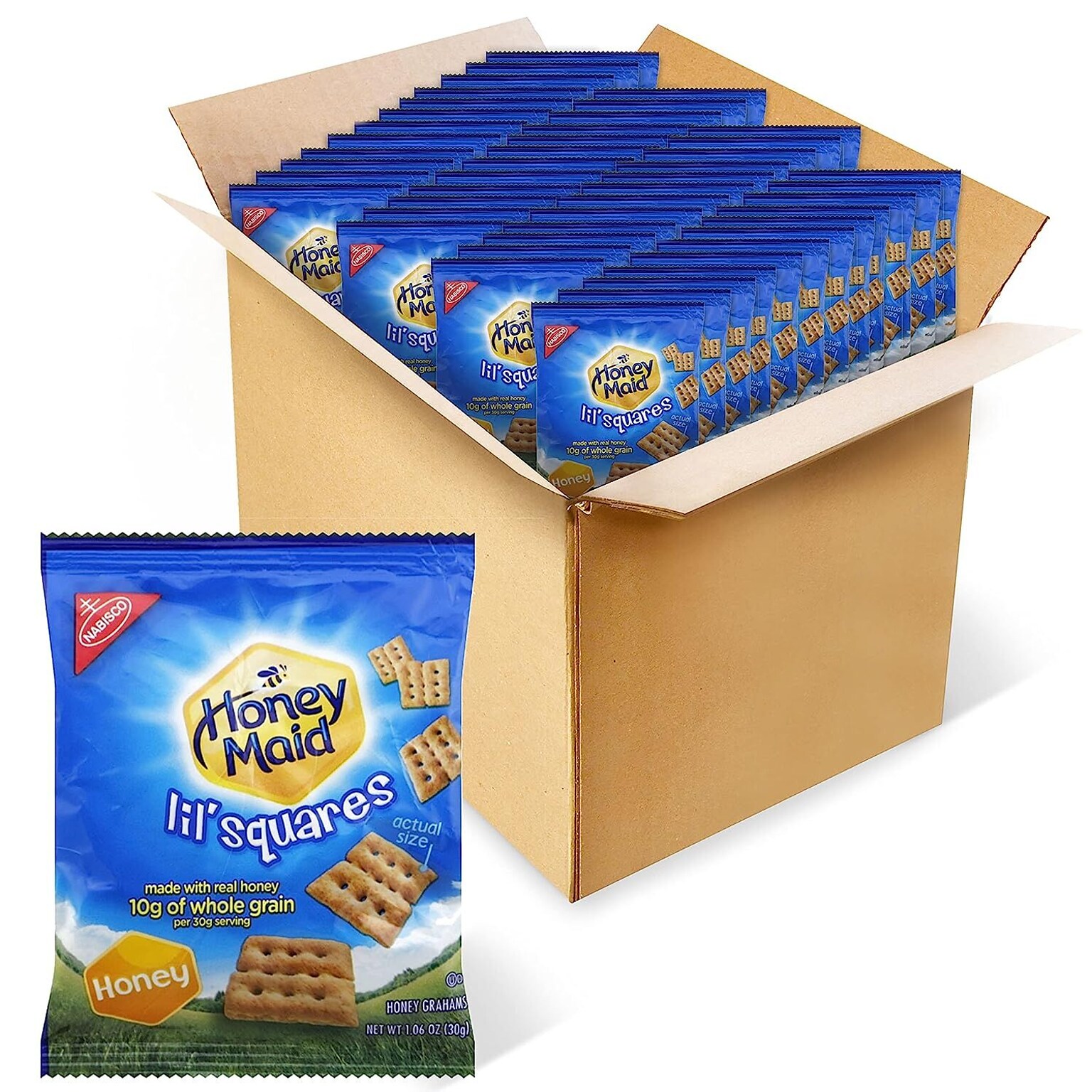 Honey Maid Honey Graham Crackers, 1.06 oz., 72/Carton (MOZ001932000166)