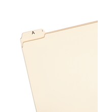 Smead File Folders, A-Z Index, Reinforced 1/5-Cut Tab, Letter Size, Manila, 25/Set (11777)