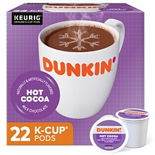 Dunkin Milk Chocolate Hot Cocoa, 0.51 oz. Keurig® K-Cup® Pods, 22/Box (611247377215)