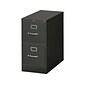 HON 310 Series 2-Drawer Vertical File Cabinet, Letter Size, Lockable, 29"H x 15"W x 26.5"D, Black (HON312PP)