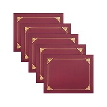 Better Office Certificate Holders, 8.75 x 11.25, Crimson Red/Gold, 25/Pack (65253-25PK)