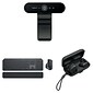 Logitech WFA Bundle: MX Keys Keyboard & Mouse Combo, Zone True Wireless Earbuds, Brio Pro Webcam (STPLEXCBNDL)