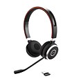 jabra Evolve 65 UC Stereo Noise Canceling Bluetooth Stereo Phone & Computer Headset, Black/Red/Silve