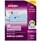 Avery Easy Peel Laser Address Labels, 1-1/3" x 4", Clear, 14 Labels/Sheet, 50 Sheets/Box   (5662)