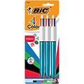 BIC 4-Color Retractable Ballpoint Pens, Medium Point, Assorted Ink, 3/Pack (14540)