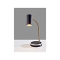 Simplee Adesso Shayne LED Desk Lamp, 17.5, Black/Antique Brass (SL4926-01)