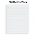 Staples® College Ruled Filler Paper, 8.5 x 11, 50 Sheets/Pack (ST22643D)