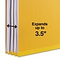 Quill Brand® 2/5-Cut Tab Pressboard Classification File Folders, 3-Partitions, 8-Fasteners, Letter, Yellow, 15/Box (744038)