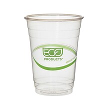 Eco-Products GreenStripe PLA Cold Cup, 16 oz., Clear/Green, 50 Cups/Pack, 20 Packs/Box (EP-CC16-GS)