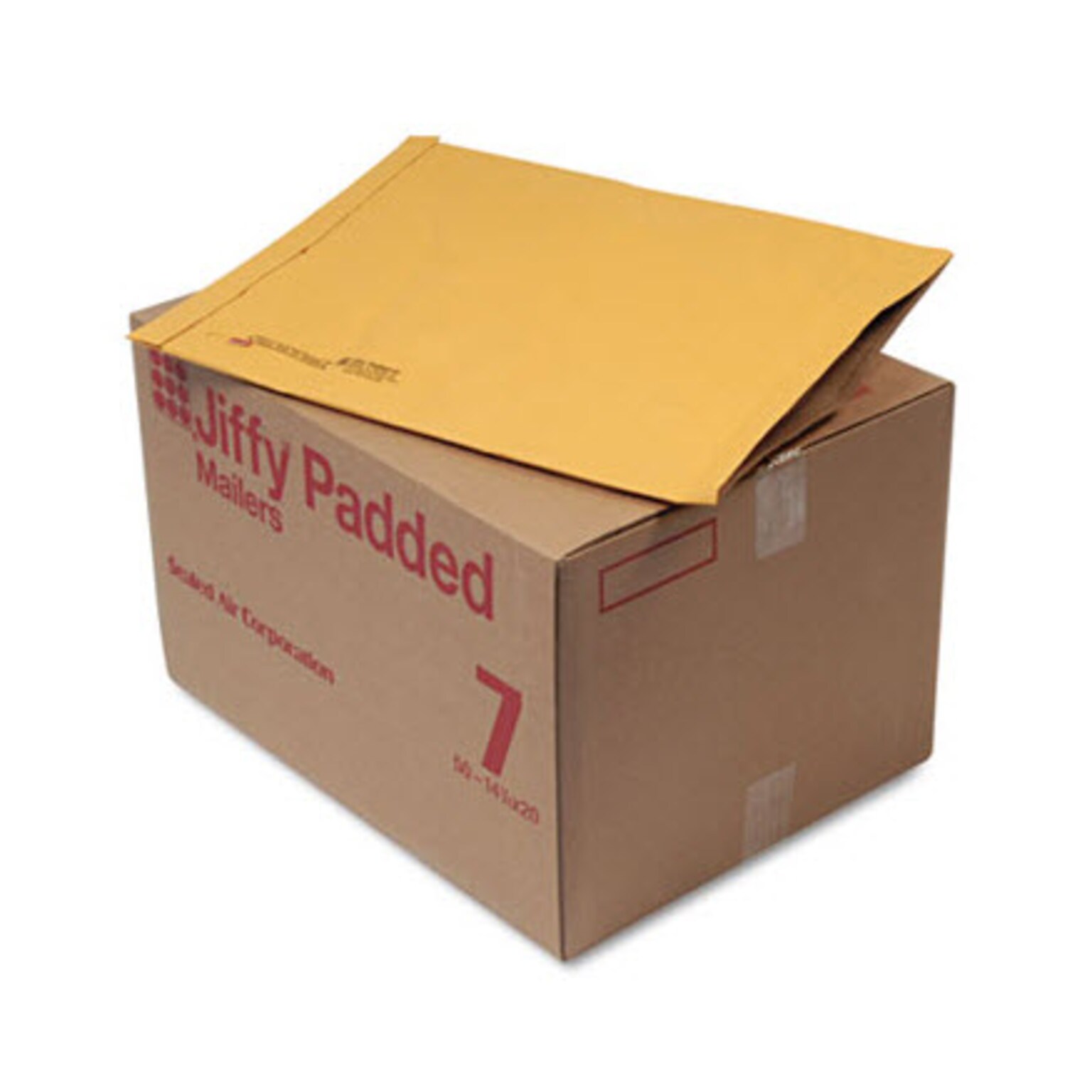 14 1/4 x 20 Sealed Air Jiffy Padded Mailer, Golden Brown, 50/Carton (49284)