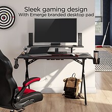 Emerge Vizon 47W Gaming Desk, Black (59260)