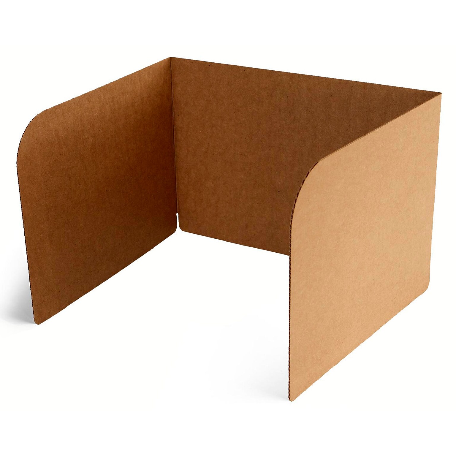 Classroom Products Foldable Cardboard Freestanding Privacy Shield, 13H x 20W, Kraft, 40/Box (1340 KR)