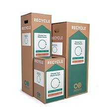 TerraCycle Gloves Zero Waste Box, Plastic Recycling Container, 15 x 15  x 37, White (50912)