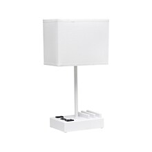 Simple Designs LED Multiuse Table Lamp, White (LT1110-WOW)