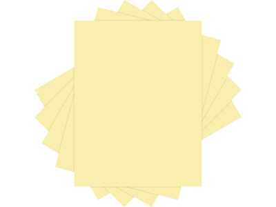 Lettermark Colors 30% Recycled Colored Paper, 20 lbs., 8.5 x 11, Canary, 500 Sheets/Ream (94290)