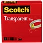 Scotch® Transparent Tape Refill, 1/2" x 72 yds., 2 Rolls/Pack (600-2P12-72)