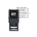 Custom 2000 Plus® PrintPro Self Inking Q43D Square Economy Plastic Dater, 1-5/8 x 1-5/8
