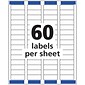 Avery Easy Peel Laser Return Address Labels, 2/3" x 1-3/4", Clear, 60 Labels/Sheet, 10 Sheets/Pack (15695)