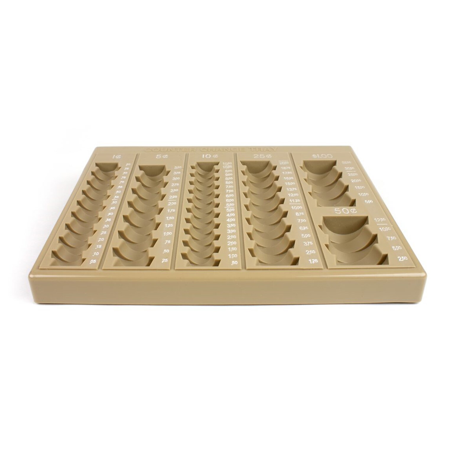 CONTROLTEK Coin Tray, 6 Compartments, Ivory (500023)