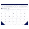 2024 House of Doolittle 22 x 17 Monthly Desk Pad Calendar, White/Blue (150-24)