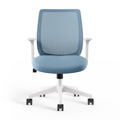 Staples® Essentials Ergonomic Fabric Swivel Task Chair, Seafoam (UN60409)