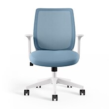 Staples® Essentials Ergonomic Fabric Swivel Task Chair, Seafoam (UN60409)