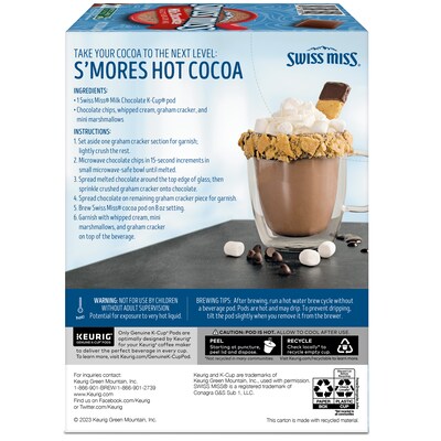 Swiss Miss Milk Chocolate Hot Cocoa, 0.65 oz. Keurig® K-Cup® Pods, 22/Box (1252)