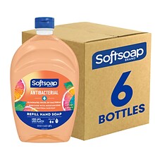 Softsoap Antibacterial Liquid Hand Soap Refill for Dispenser, Crisp Clean Scent, 6/Carton (US05261AC