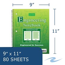 Roaring Spring Paper Products Signature 1-Subject Professional Notebooks, 8.5 x 11, Graph Ruled, 8