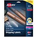 Avery Sure Feed Laser/Inkjet Shipping Labels, 2 x 4, Glossy Clear, 10 Labels/Sheet, 50 Sheets/Box,