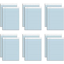 TOPS Prism+ Notepads, 8.5 x 11.75, Wide, Blue, 50 Sheets/Pad, 12 Pads/Pack (TOP63120)